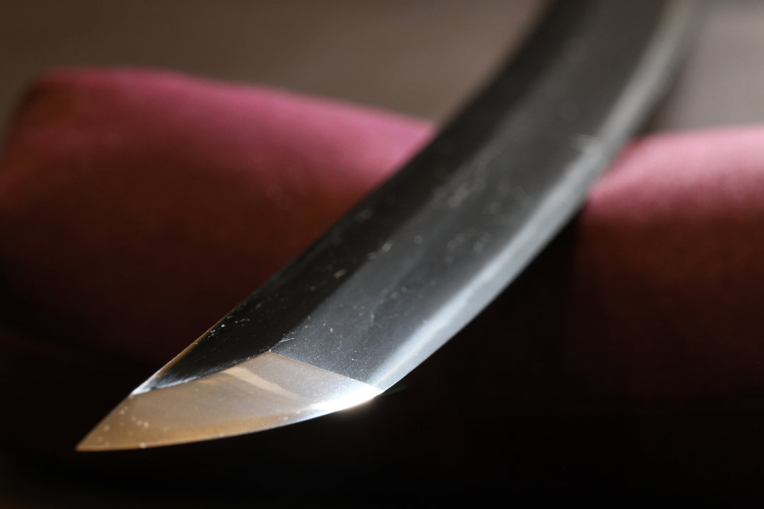 Wakizashi : Mumei Kinpun-Mei ：Ten□hi Kanenaga / Kinpun-Mei：Hon-A with Kao
