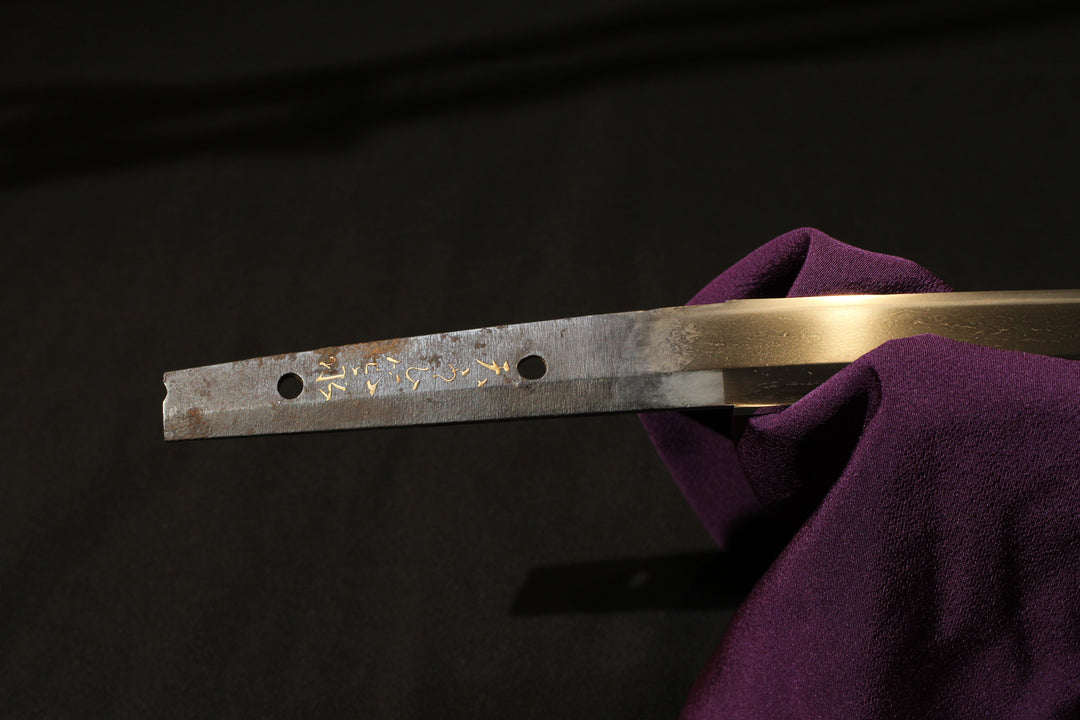 Wakizashi : Mumei Kinpun-Mei ：Ten□hi Kanenaga / Kinpun-Mei：Hon-A with Kao